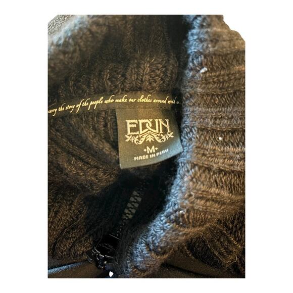 Edun Black Sweater Dress Cardigan Size M - Picture 5 of 5